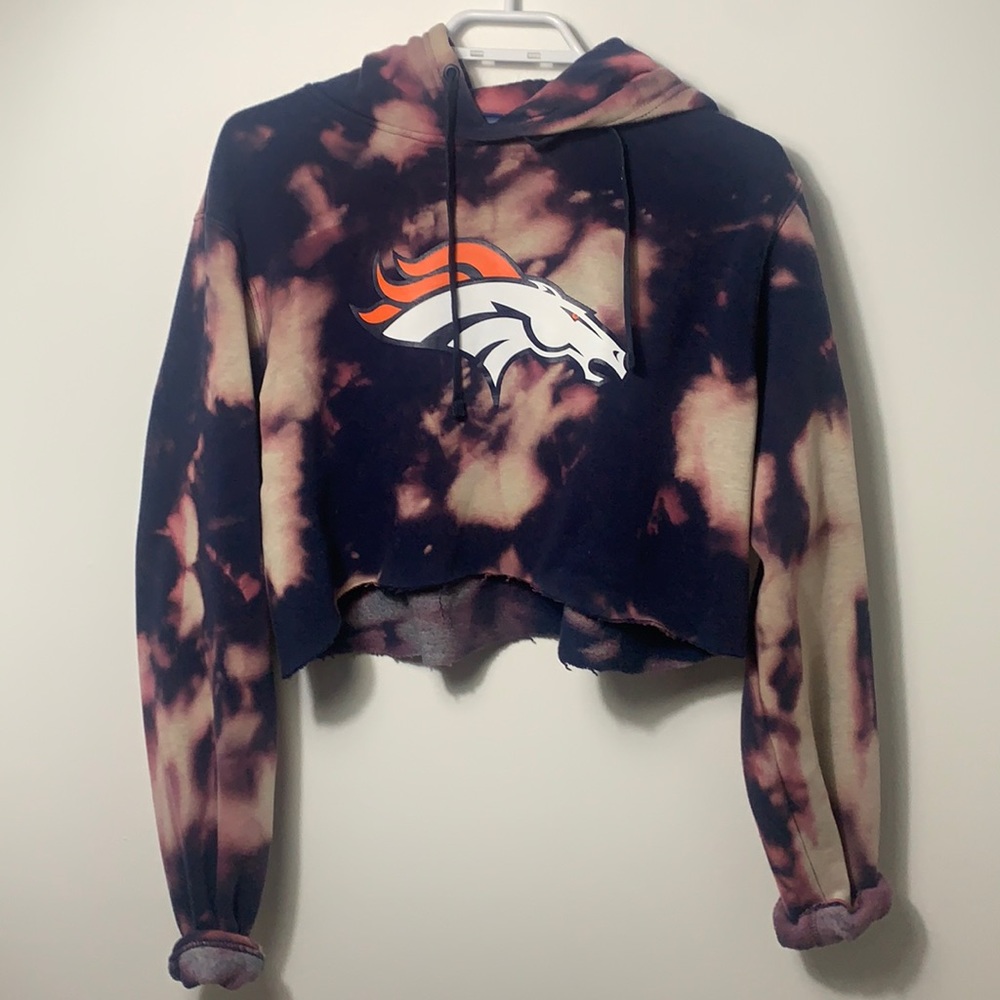 Cropped Denver Broncos Official NFL Hoodie